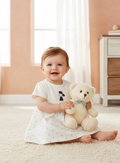 Juniors Heart Print A-line Dress with Embroidered Detail-baby-girls-clothing-dressesandjumpsuits-image-7