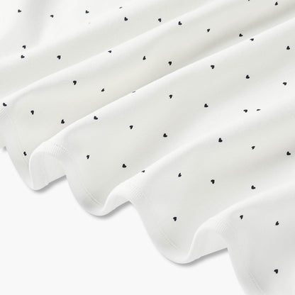 Juniors Heart Print Receiving Blanket