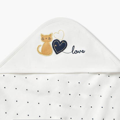 Juniors Heart Print Receiving Blanket
