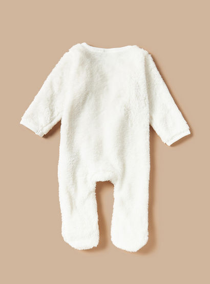 Juniors Textured Sleepsuit with Long Sleeves-baby-girls-clothing-nightwear-sleepsuits-image-2