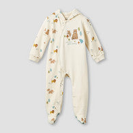 Juniors Hooded Neck Sleepsuit with Snap Button Closure - Cotton - Long Sleeves-undefined-image-1