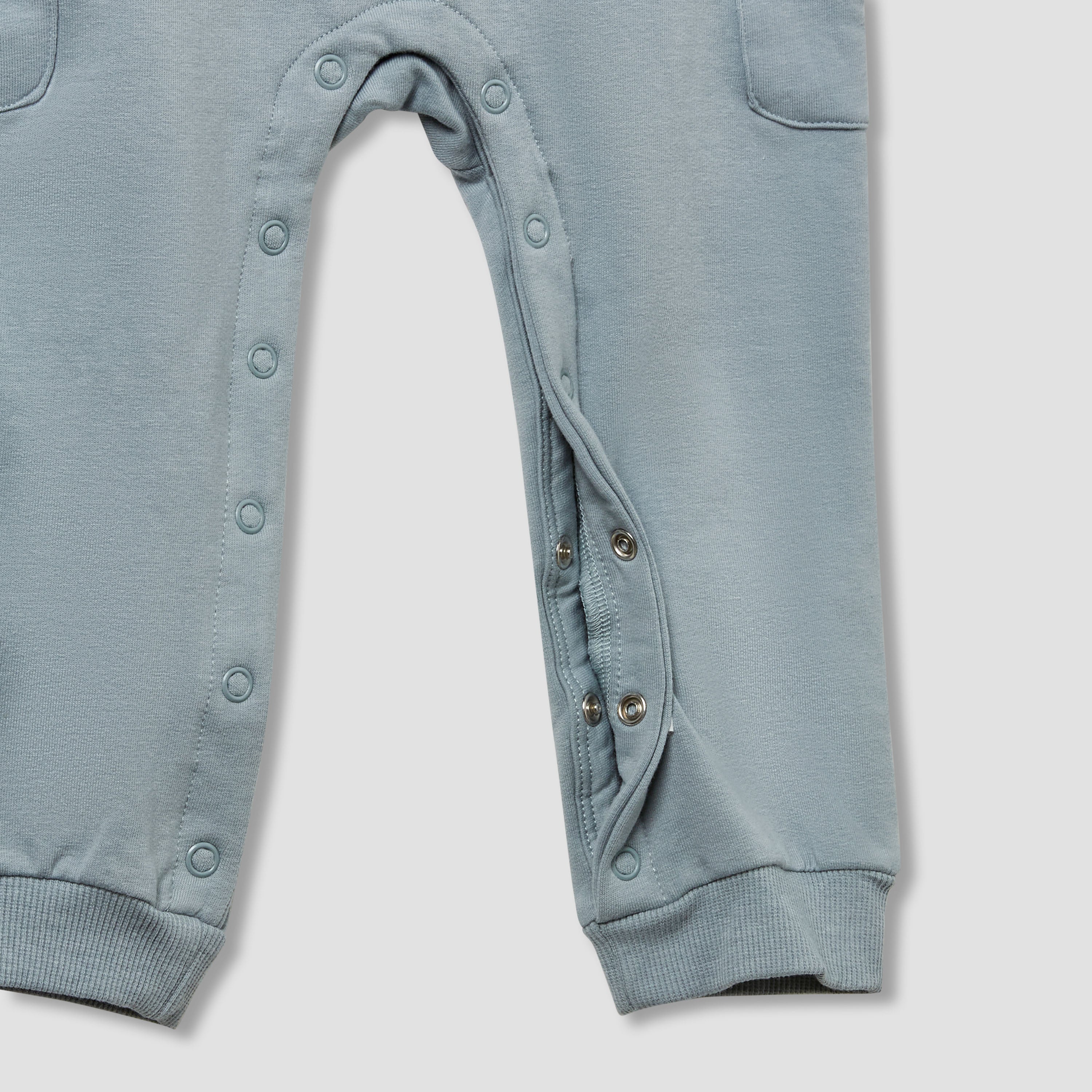 Juniors Henley Neck Sleepsuit with Teddy Applique - Cotton - Long Sleeves