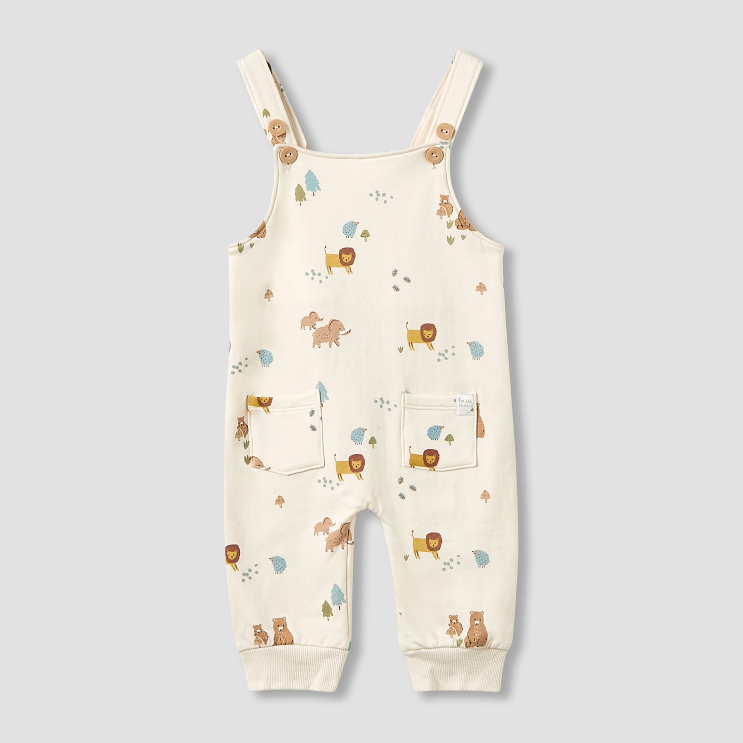Juniors Boys Dungaree Set with Adjustable Straps - Cotton - Crew Neck - Long Sleeves