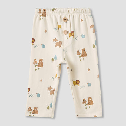 Juniors Pyjama Set with Elephant Print - Cotton - Long Sleeves - Crew Neck