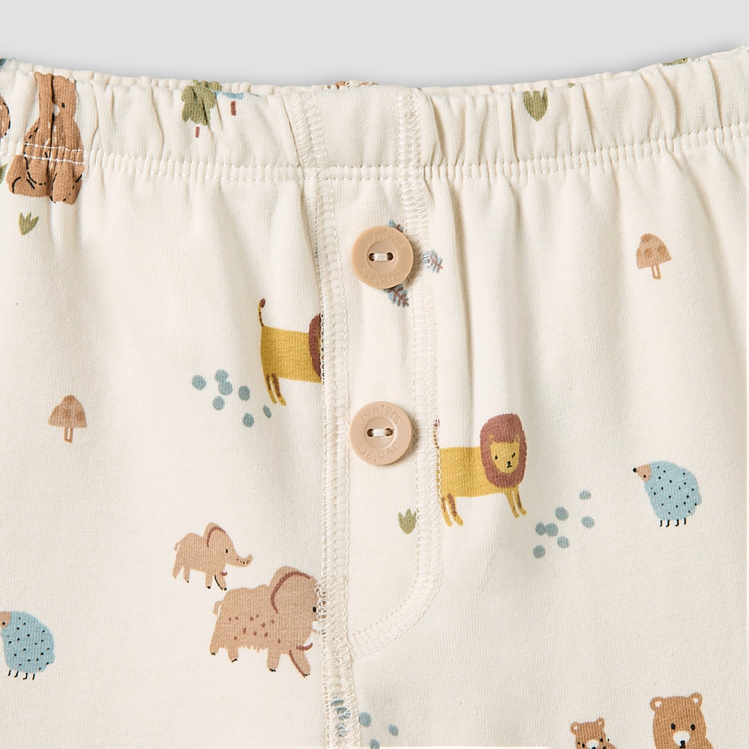 Juniors Pyjama Set with Elephant Print - Cotton - Long Sleeves - Crew Neck