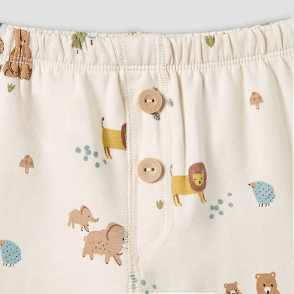 Juniors Pyjama Set with Elephant Print - Cotton - Long Sleeves - Crew Neck
