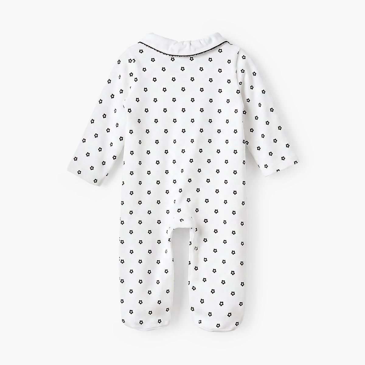Juniors Cotton Round Neck Long Sleeves Sleepsuit with Floral Print