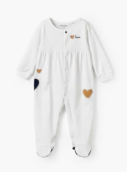 Juniors Cotton Round Neck Long Sleeves Sleepsuit with Snap Button Closure-baby-girls-clothing-nightwear-sleepsuits-image-2