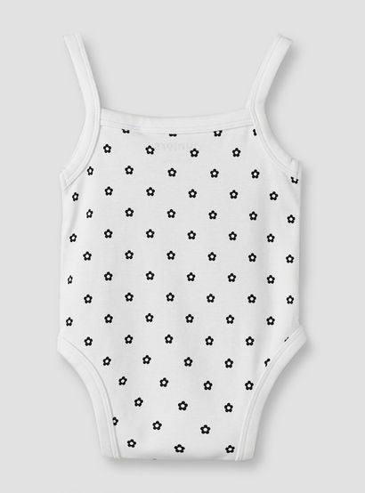Juniors Cotton Square Neck Strappy Bodysuit with Floral Print-baby-girls-clothing-bodysuits-image-3