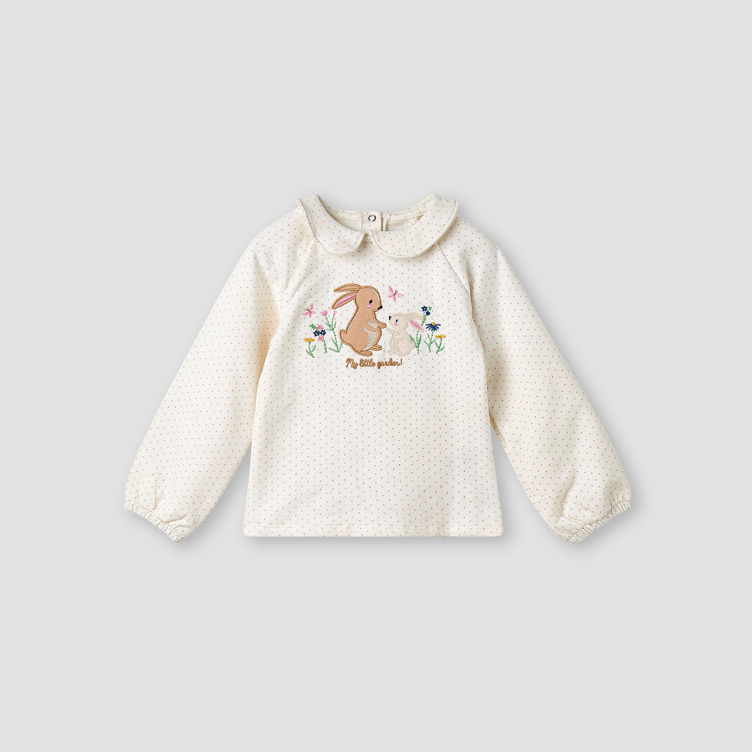 Juniors Bunny Embroidered T-shirt and Elasticated Pyjama Set