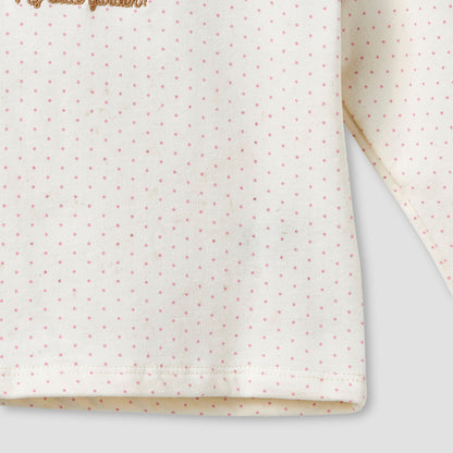 Juniors Bunny Embroidered T-shirt and Elasticated Pyjama Set