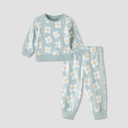 Juniors All-Over Floral Print Sweatshirt and Pyjama Set