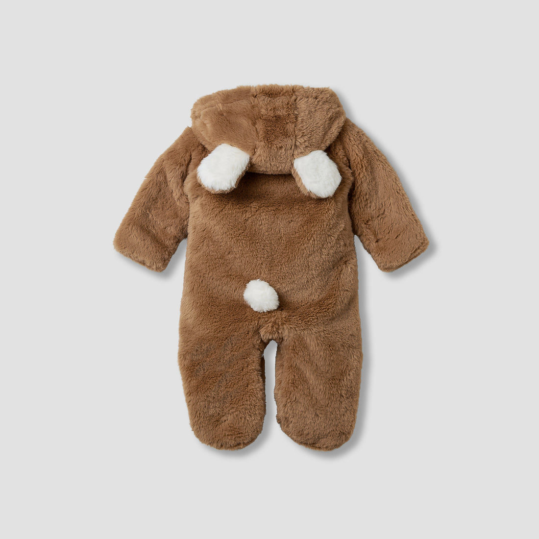 Juniors Hooded Sleepsuit with Faux Fur - Polyester - Long Sleeves