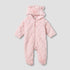 Juniors Hooded Long Sleeves Sleepsuit with Faux Fur Texture - Pink / 9-12 mths