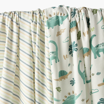 Juniors Cotton Assorted Design Receiving Blanket - Pack of 2