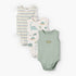 Pack of 3 Juniors Round Neck Sleeveless Bodysuit with Dinosaur Print - Green / 12-18 mths