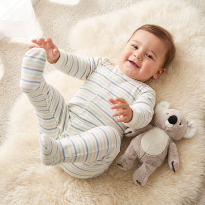 Pack of 2 Juniors Cotton Crew Neck Long Sleeves Sleepsuit with Dinosaur Print