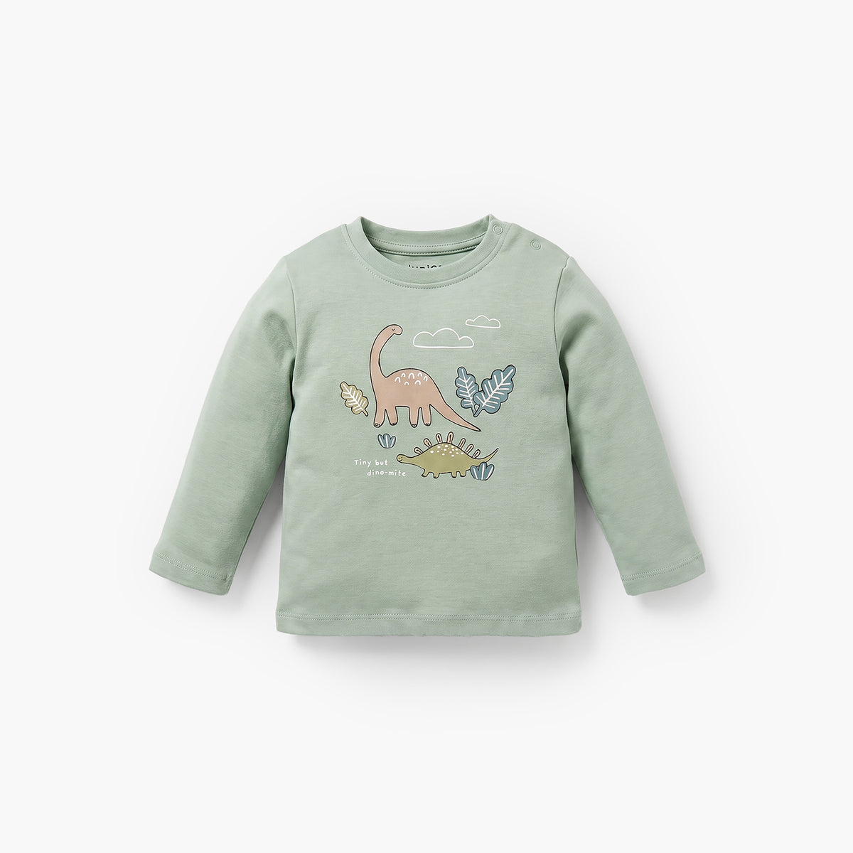 Pack of 2 Juniors Cotton Crew Neck Long Sleeves Pyjama Set with Dinosaur Print