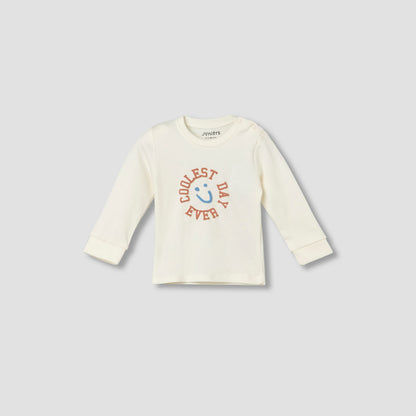 Juniors Cotton Crew Neck Long Sleeves Pyjama Set with Print