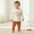 Juniors Cotton Crew Neck Long Sleeves Pyjama Set with Print - Multicolour / 18-24 mths