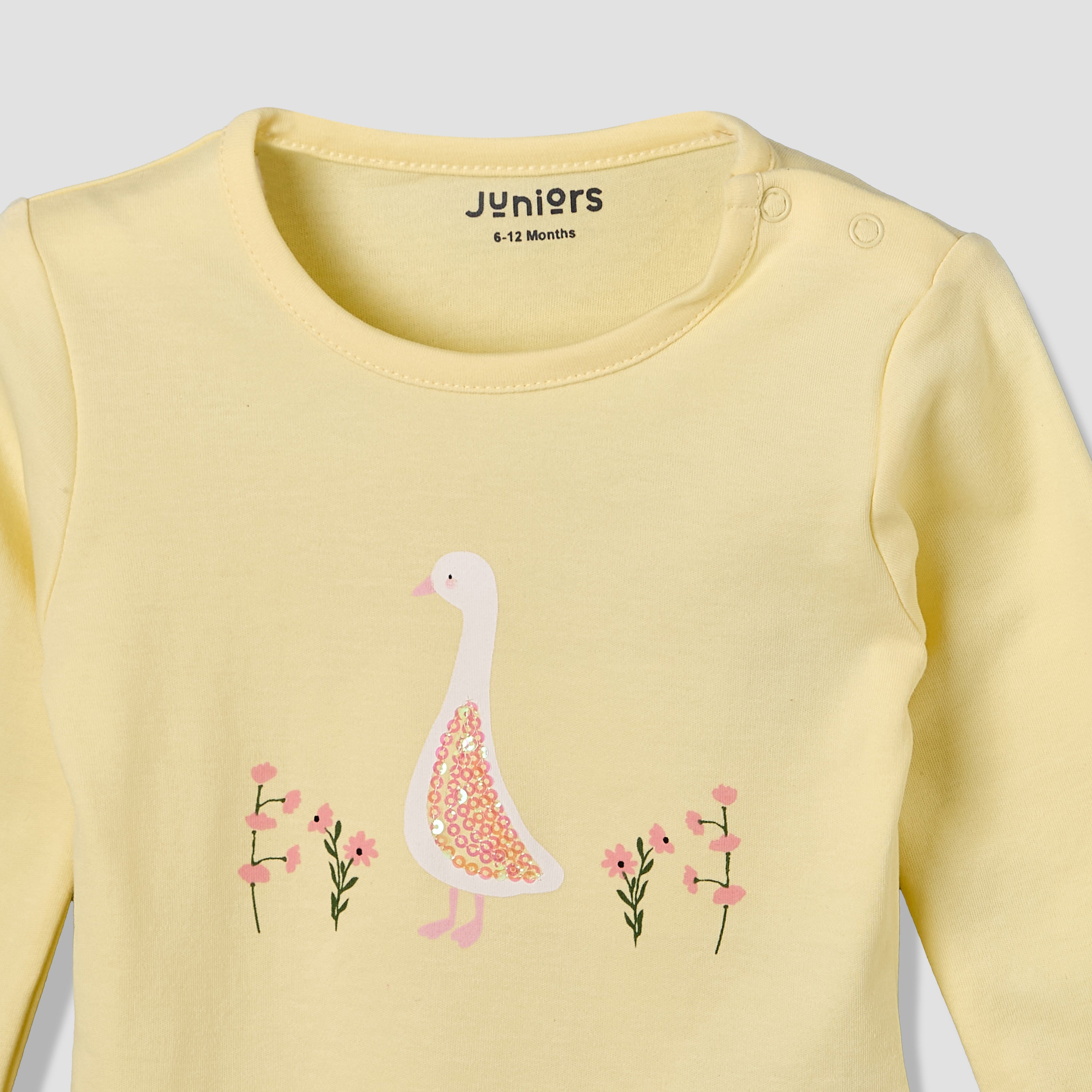Juniors Pyjama Set with Safari Print - Cotton - Long Sleeves - Henley Neck