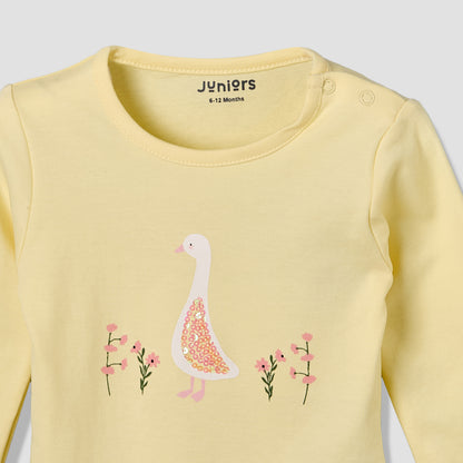Juniors Pyjama Set with Safari Print - Cotton - Long Sleeves - Henley Neck
