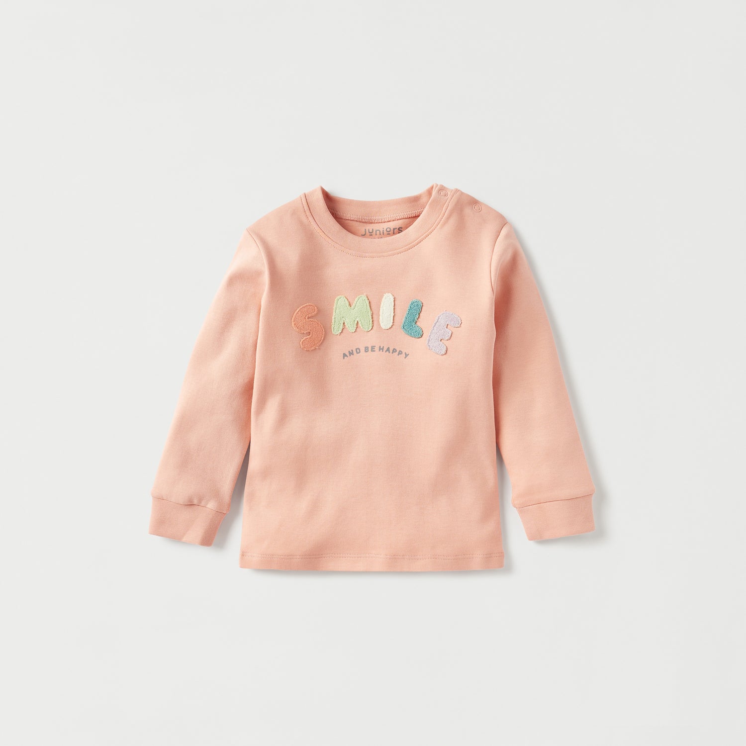 Juniors Smile Applique T-shirt and Printed Pyjama Set
