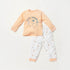 Juniors Dinosaur Print Long Sleeves T-shirt and Pyjama Set - Orange / 12-18 mths