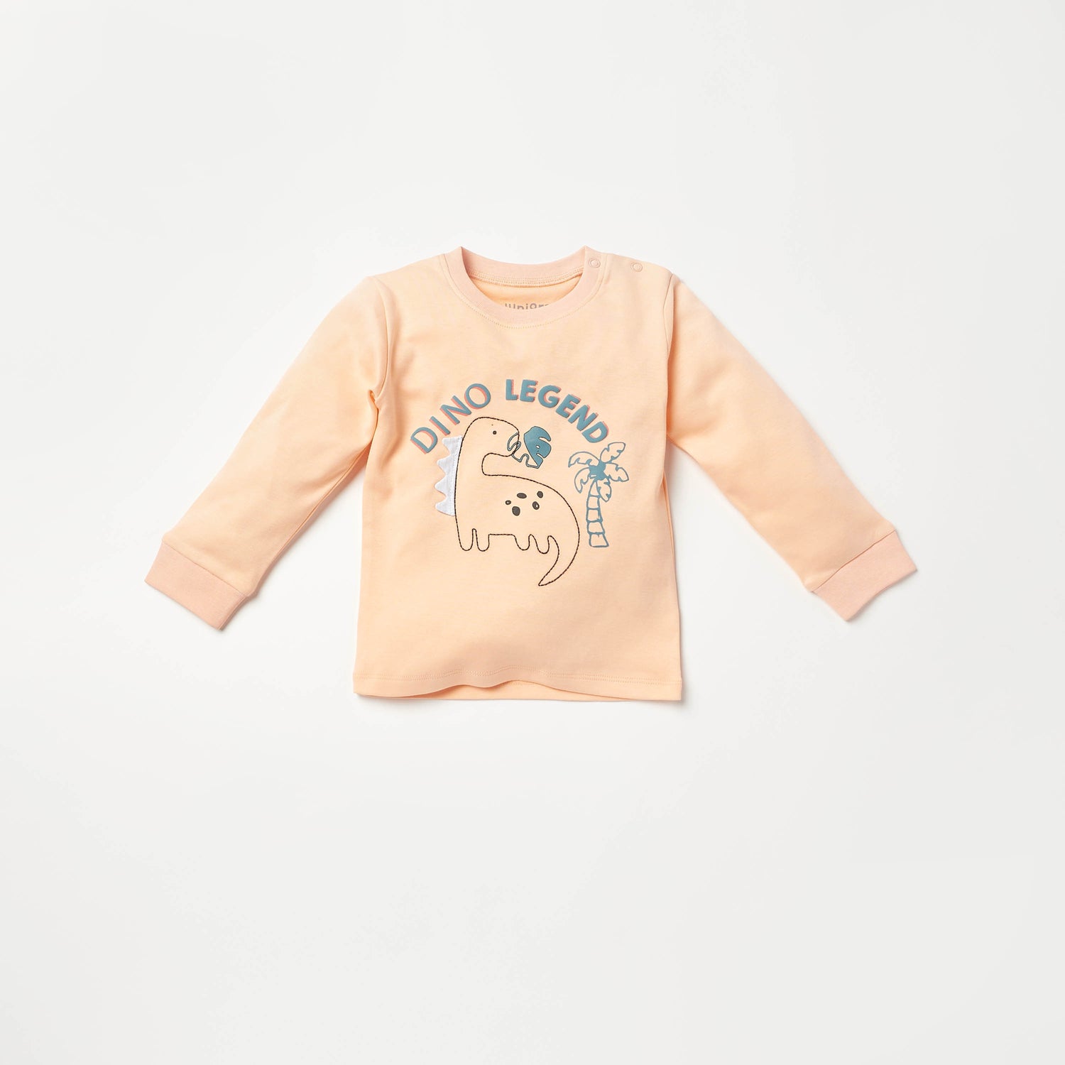 Juniors Dinosaur Print Long Sleeves T-shirt and Pyjama Set