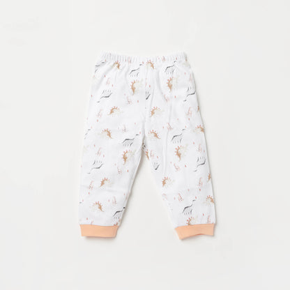 Juniors Dinosaur Print Long Sleeves T-shirt and Pyjama Set