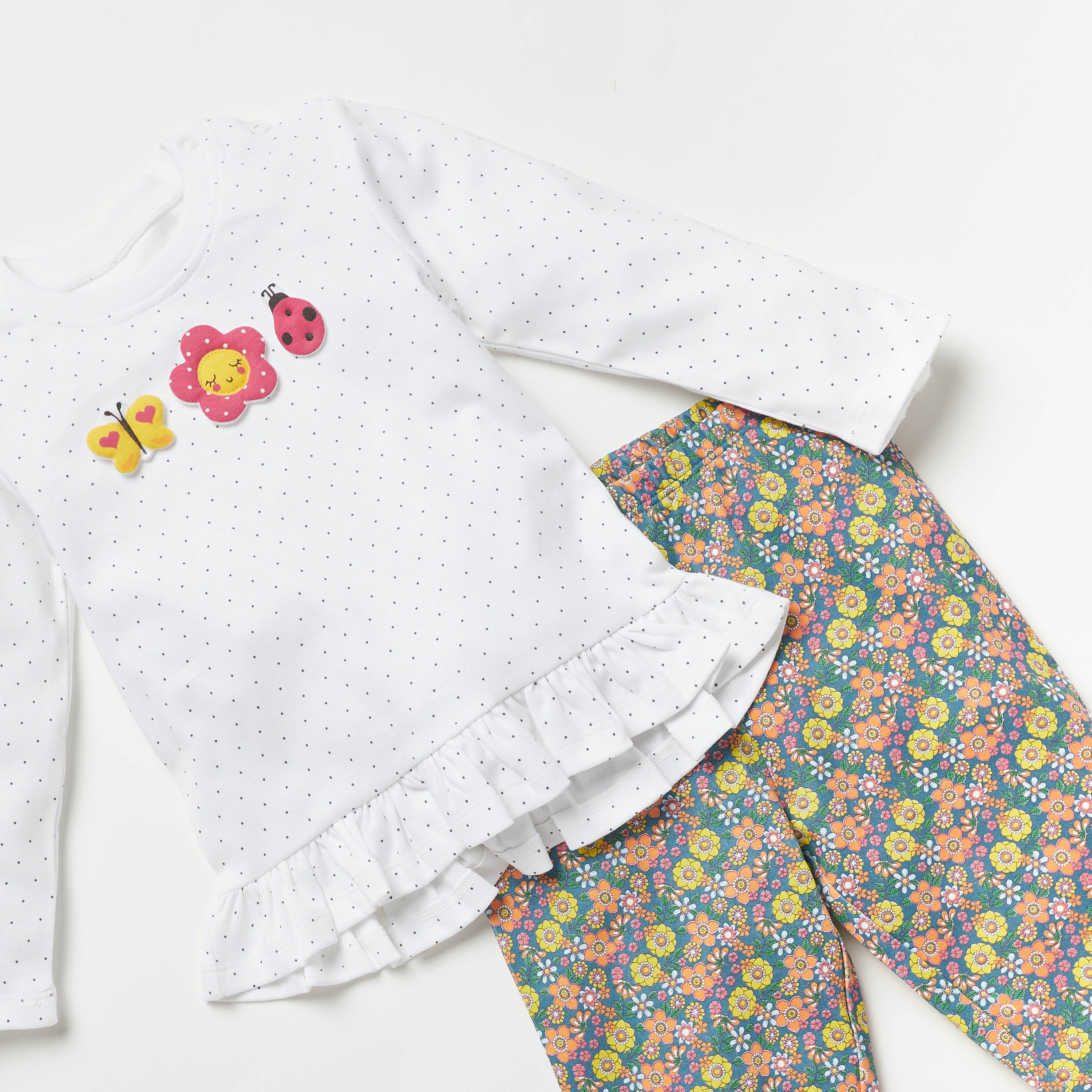 Juniors Printed Long Sleeves Top and Pyjama Set
