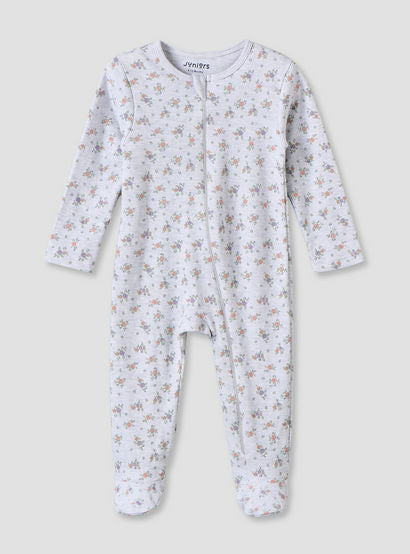 Pack of 3 Juniors Cotton Crew Neck Long Sleeves Sleepsuit with Zip Closure-baby-girls-clothing-nightwear-sleepsuits-image-4