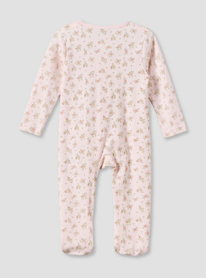 Pack of 3 Juniors Cotton Crew Neck Long Sleeves Sleepsuit with Zip Closure-baby-girls-clothing-nightwear-sleepsuits-image-6