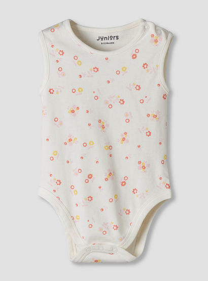 Pack of 7 Juniors Cotton Sleeveless Bodysuit with Floral Print-baby-girls-clothing-bodysuits-image-3
