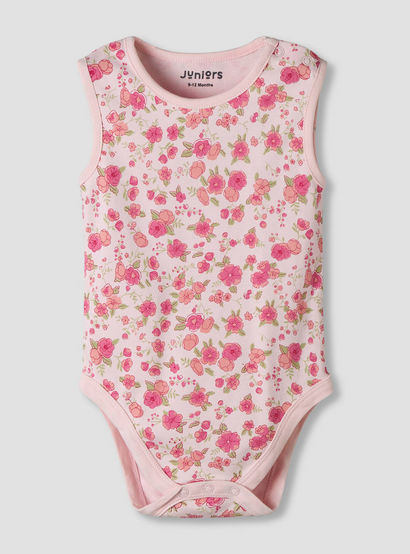 Pack of 7 Juniors Cotton Sleeveless Bodysuit with Floral Print-baby-girls-clothing-bodysuits-image-4