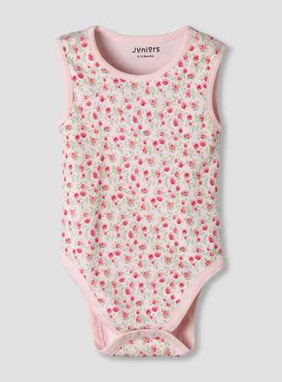 Pack of 7 Juniors Cotton Sleeveless Bodysuit with Floral Print-baby-girls-clothing-bodysuits-image-6