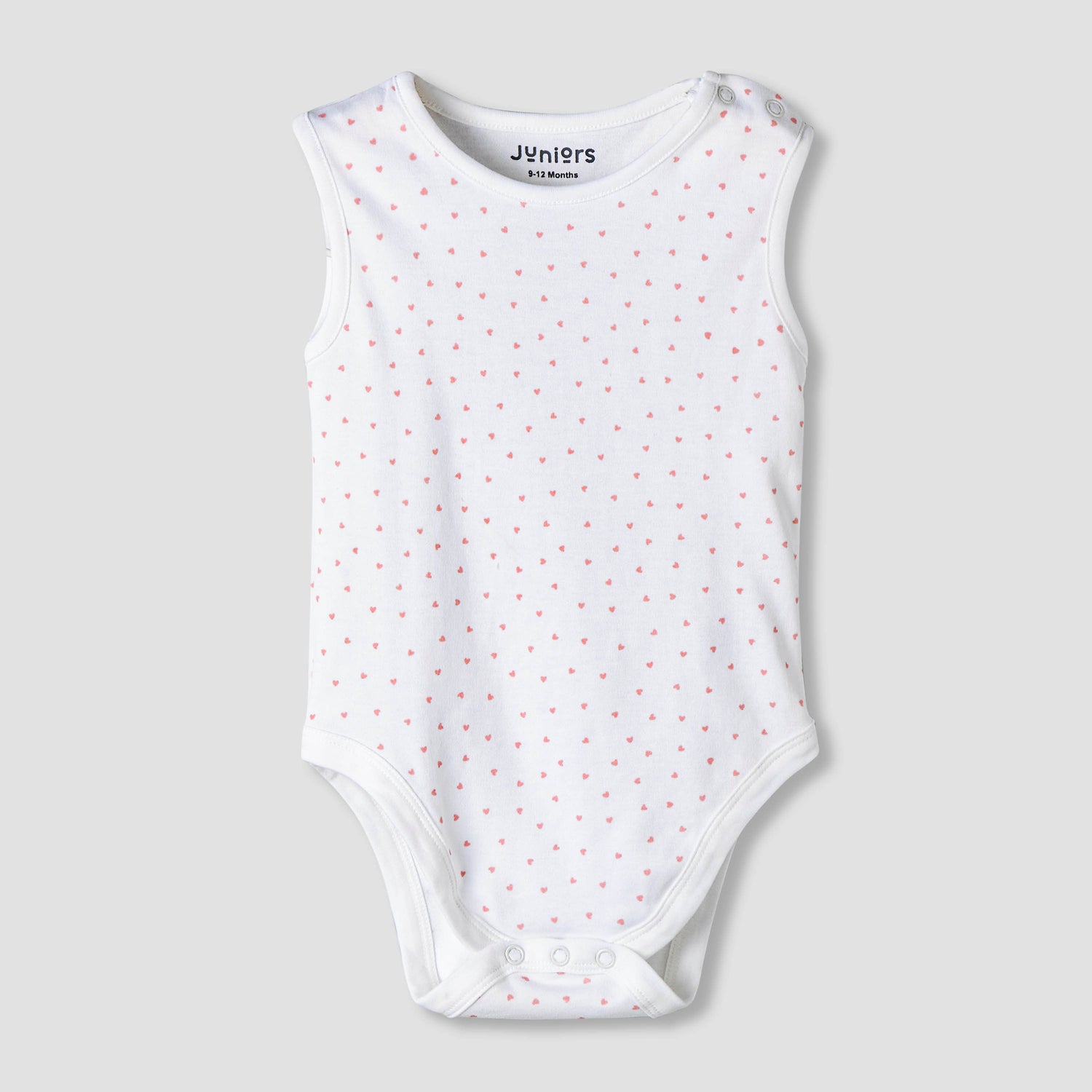 Pack of 7 Juniors Cotton Sleeveless Bodysuit with Floral Print