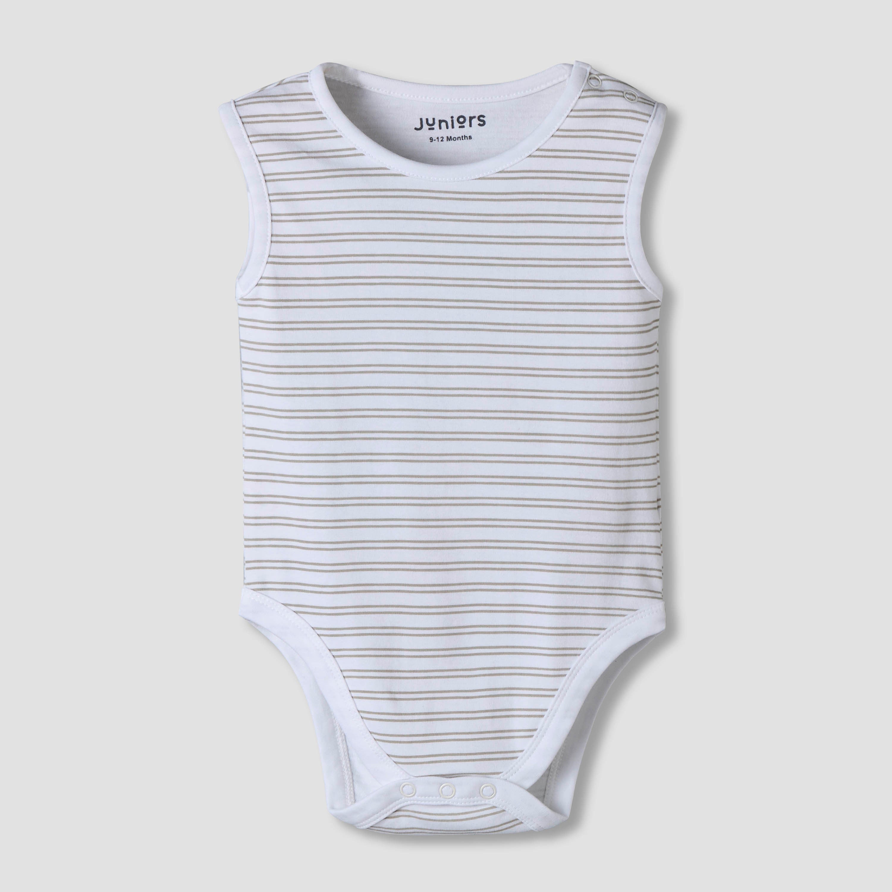Pack of 7 Juniors Cotton Sleeveless Bodysuit with Assorted Print