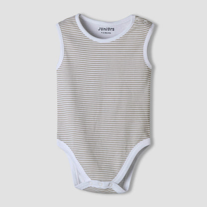 Pack of 7 Juniors Cotton Sleeveless Bodysuit with Assorted Print