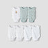 Pack of 7 Juniors Round Neck Cotton Sleeveless Bodysuit with Assorted Print - Green / 12-18 mths