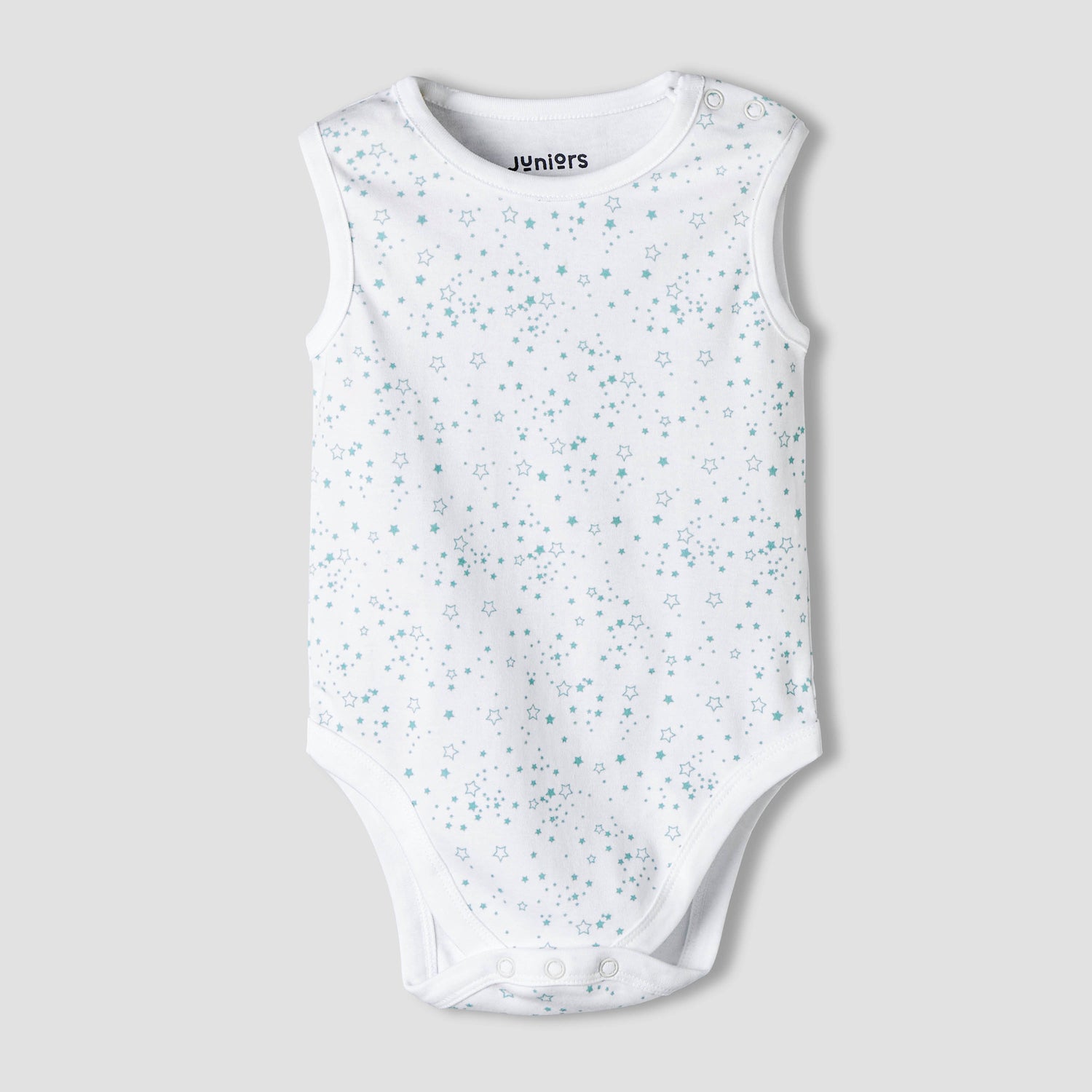 Pack of 7 Juniors Round Neck Cotton Sleeveless Bodysuit with Assorted Print