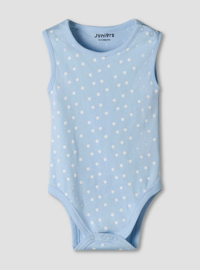 Pack of 7 Juniors Cotton Sleeveless Bodysuit with Fun Print-baby-girls-clothing-bodysuits-image-6
