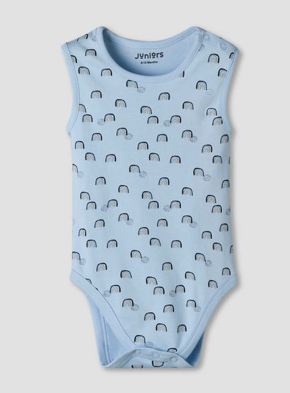 Pack of 7 Juniors Cotton Sleeveless Bodysuit with Fun Print-baby-girls-clothing-bodysuits-image-7
