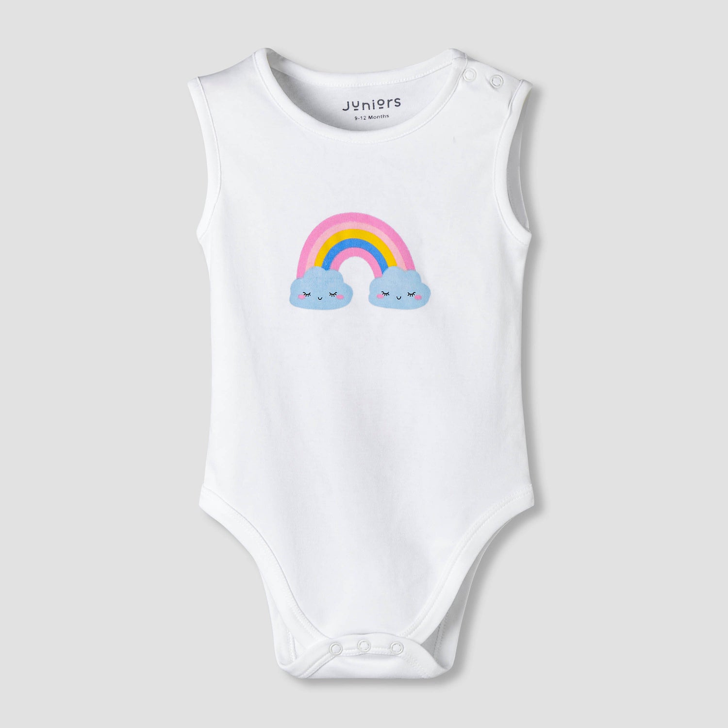 Pack of 7 Juniors Cotton Sleeveless Bodysuit with Unicorn Print