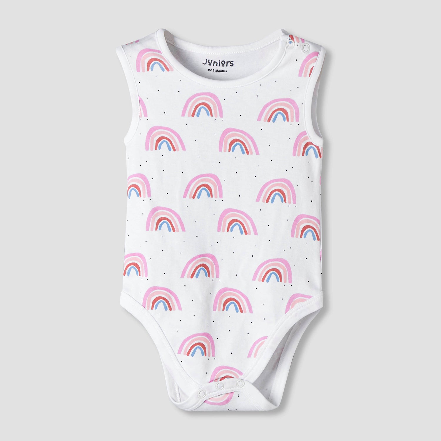 Pack of 7 Juniors Cotton Sleeveless Bodysuit with Unicorn Print