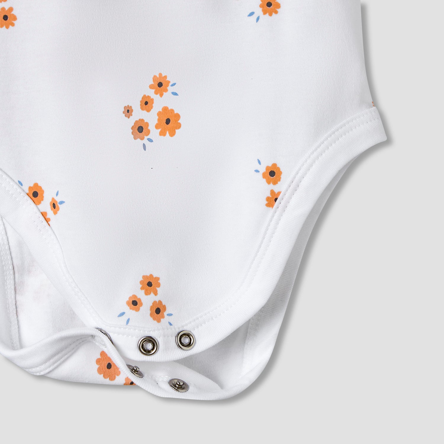 Pack of 7 Juniors Cotton Sleeveless Bodysuit with Floral Print