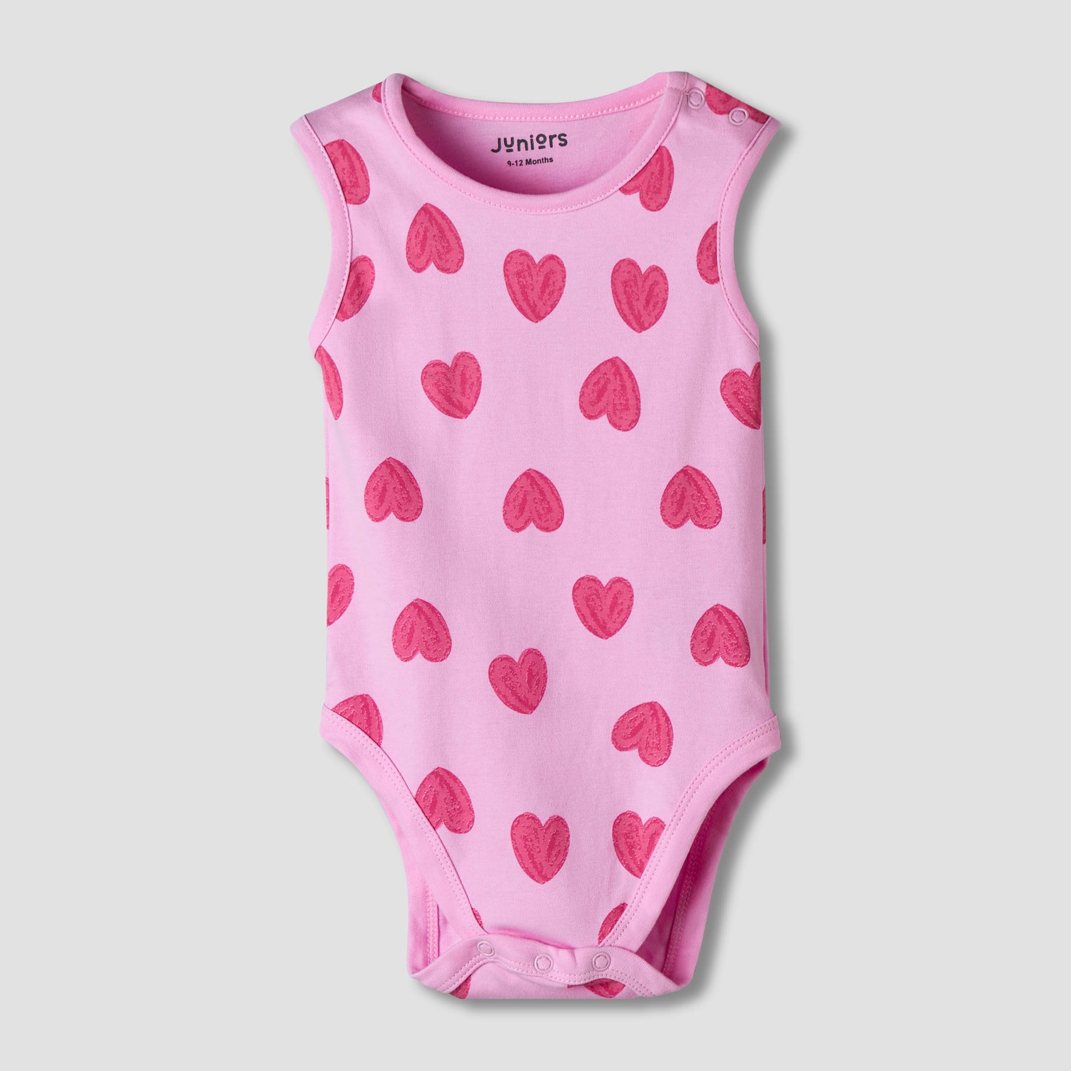 Pack of 7 Juniors Cotton Sleeveless Bodysuit with Assorted Print