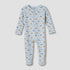Juniors Cotton Round Neck Long Sleeve Sleepsuit with Zip Closure - Blue / 12-18 mths