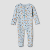Juniors Cotton Round Neck Long Sleeve Sleepsuit with Zip Closure-undefined-image-1