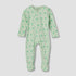 Juniors Cotton Round Neck Long Sleeve Sleepsuit with Zip Closure - Green / 12-18 mths